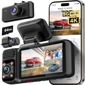 4K 3 Channel Dash Cam 2160P+1080P+1080P Front and Rear